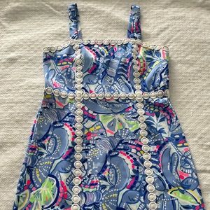 Lilly Pulitzer Janelle Shift Dress in Blue Peri Pinch Size 14